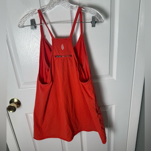 Free People Hot Shot Mini Dress in Scarlett Orange S - Picture 5 of 7